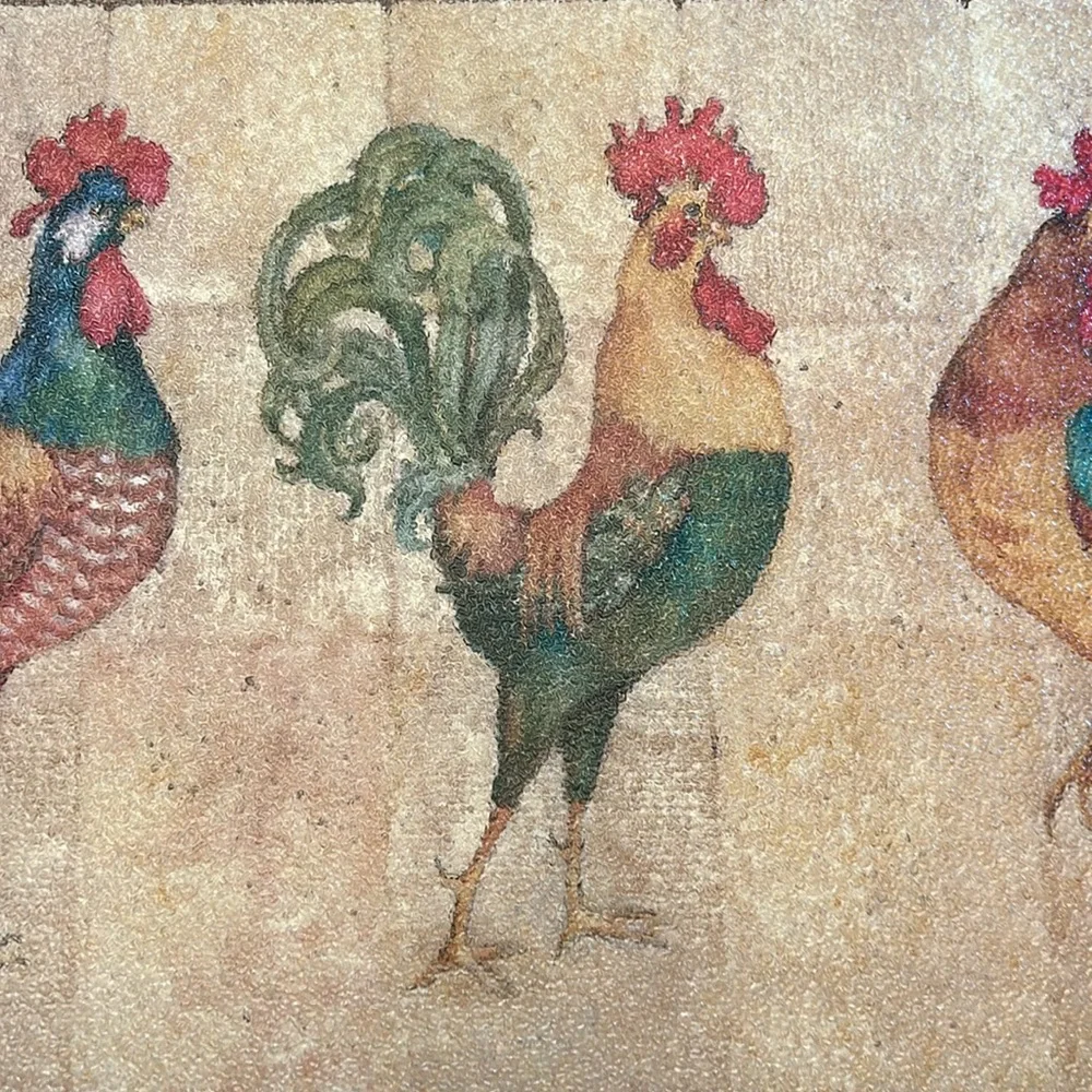 Vintage Rooster Counter Glass Cutting Board